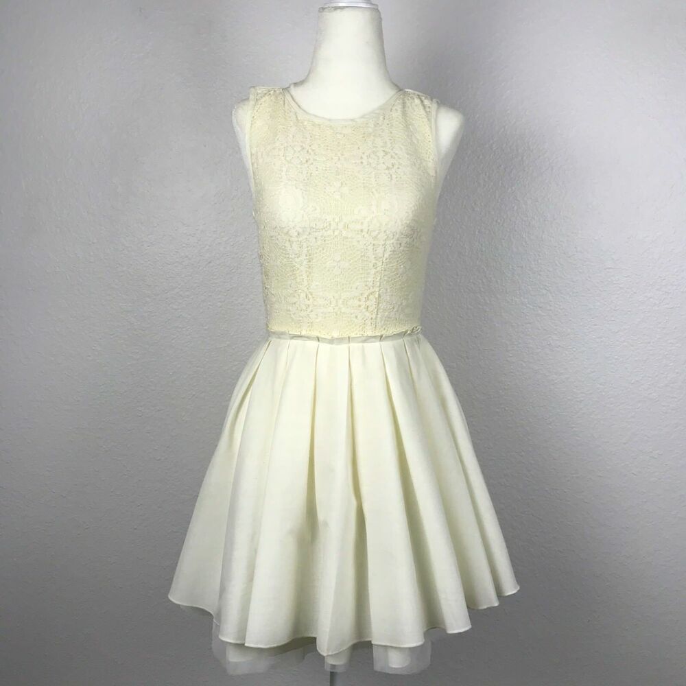 Modcloth Moon Collection Skater Dress Mini Lace Tulle Coquette Balletcore